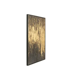 Obraz Abstract 80 cm x 120 cm złoto czarny