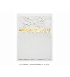 Obraz abstrakcyjny OLEO 90 x 120 cm biało złoty