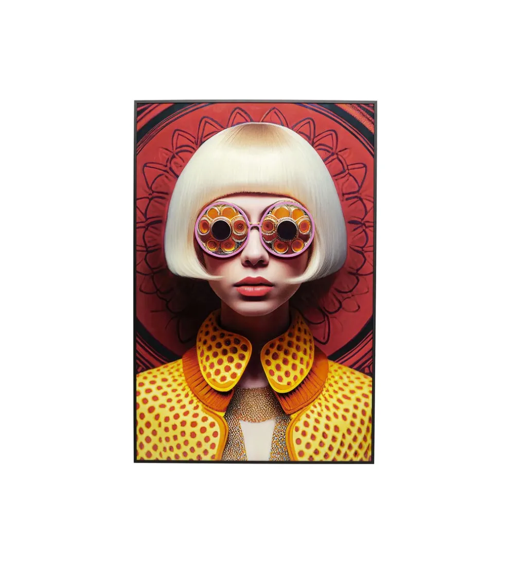 Obraz FANCY BLONDE LADY LED 120 x 80 cm