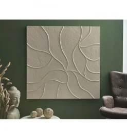 Obraz TOPO LINEAS 120 x 120 cm szary