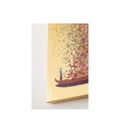 Obraz Touched Flower Boat Gold Pink 80 cm x 100 cm