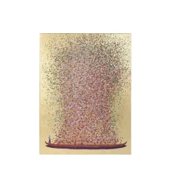 Obraz Touched Flower Boat Gold Pink 80 cm x 100 cm
