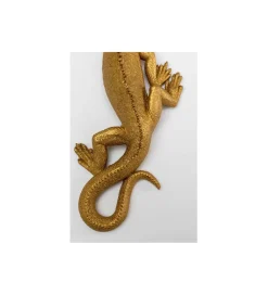 Ozdoba ścienna LIZARD 31 x 11 cm złota