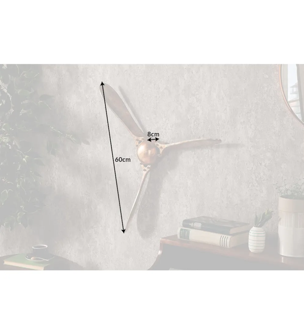 Ozdoba Ścienna Mystic Screw III 90 Cm Miedziana