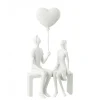Ozdoba Sitting Heart Ballon biała