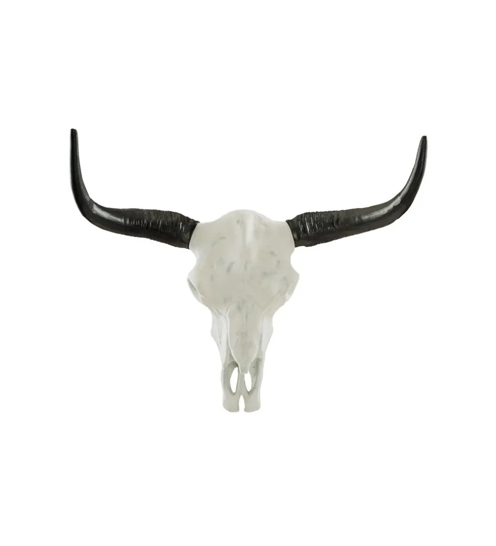 Ozdobna czaszka El Toro 70 cm biały czarny