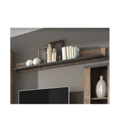 Półka LARONA 180 Cm O Wybarwieniu Satin Nussbaum z kolorem Touchwood