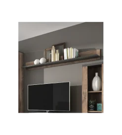 Półka LARONA 180 Cm O Wybarwieniu Satin Nussbaum z kolorem Touchwood
