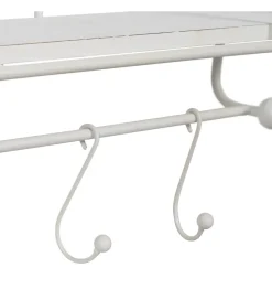 Półka z haczykami ANOER 66 cm biała