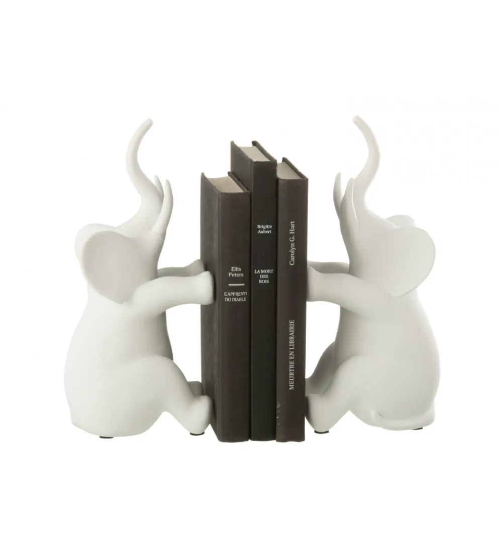 Podpora na książki Elephant set 2 biała