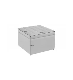 Pufa ALETTA 60 cm szara