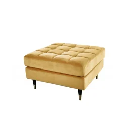 Pufa CANIS Velvet 80 cm musztardowo - źółta