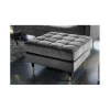 Pufa CANIS Velvet 80 cm szara