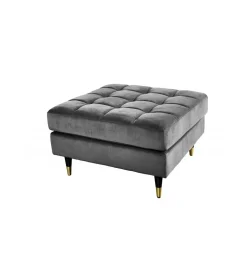 Pufa CANIS Velvet 80 cm szara
