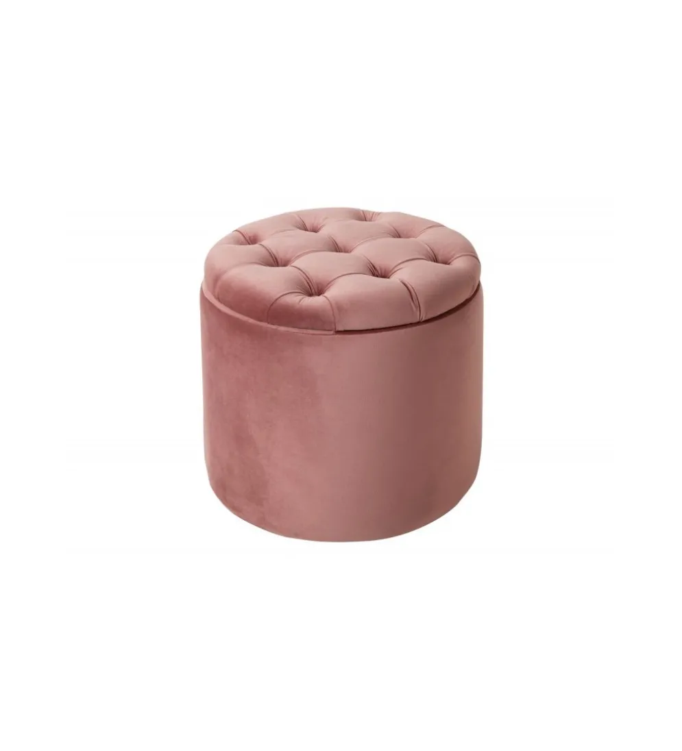 Pufa FABIO II 50 Cm aksamit pudrowy róż