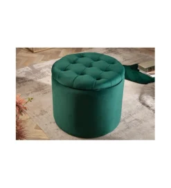 Pufa FABIO II 50 Cm Aksamit szmaragdowa zieleń