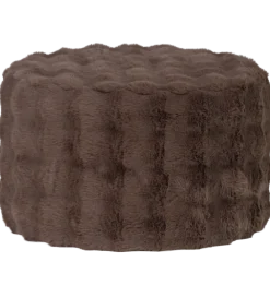 Pufa OLVEN 60 cm puchata brązowa