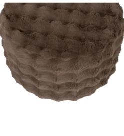 Pufa OLVEN 60 cm puchata brązowa