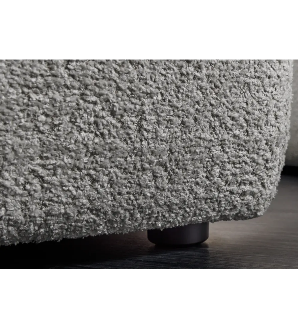 Pufa ROYAL 120 cm bouclé szara