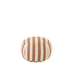 Pufa STRIPED 61 cm białokarmelowy