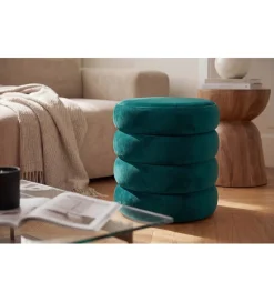 Pufa VOGUE 40 cm z schowkiem welwet zielony