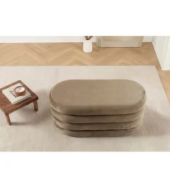 Pufa VOGUE 85 cm z schowkiem welwet champagne