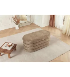 Pufa VOGUE 85 cm z schowkiem welwet champagne