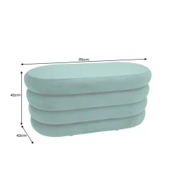 Pufa VOGUE 85 cm z schowkiem welwet zielony