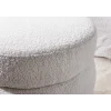 Pufa VOQUE 50 cm z pojemnikiem Bouclé kremowo biała