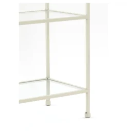Regał AINO 214 cm szklany kremowy
