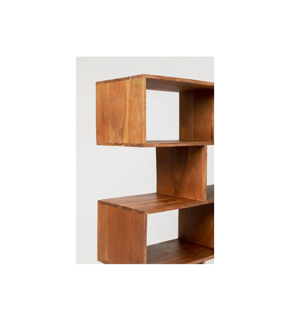 Regał AUTHENTICO ZICK ZACK 100 x 180 cm naturalny drewno mango