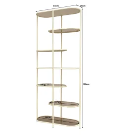Regał BRIX JILL 190 cm biały