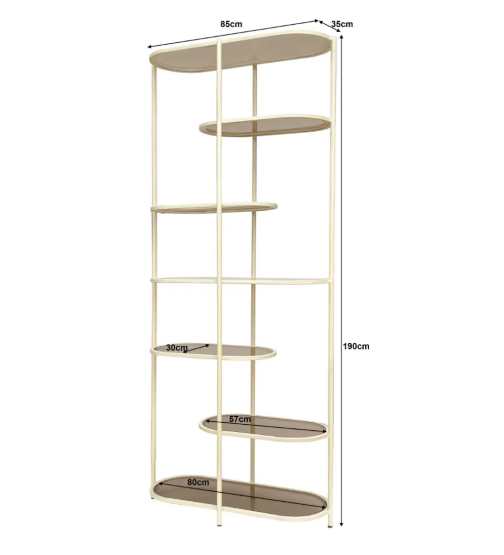 Regał BRIX JILL 190 cm biały