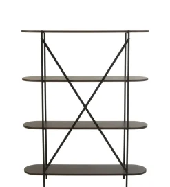 Regał DOMERESU 120 cm ciemny brązowy