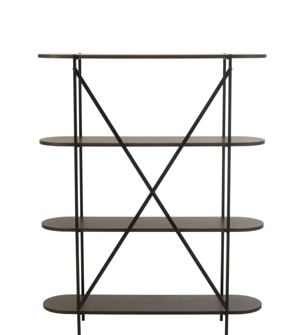 Regał DOMERESU 120 cm ciemny brązowy