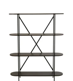 Regał DOMERESU 120 cm ciemny brązowy