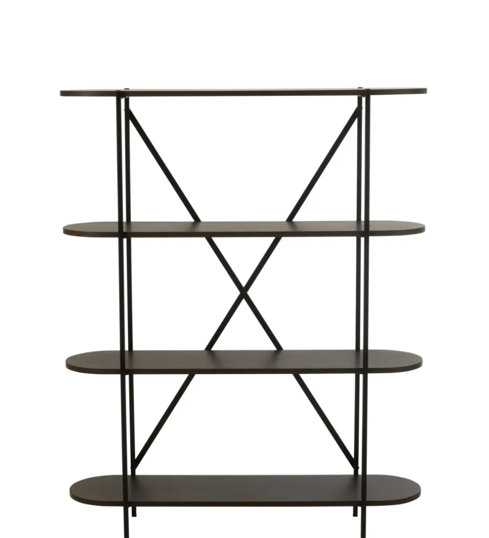 Regał DOMERESU 120 cm ciemny brązowy