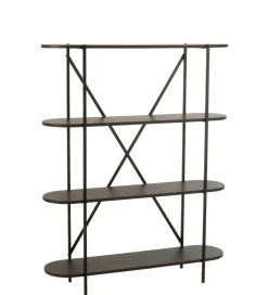 Regał DOMERESU 120 cm ciemny brązowy
