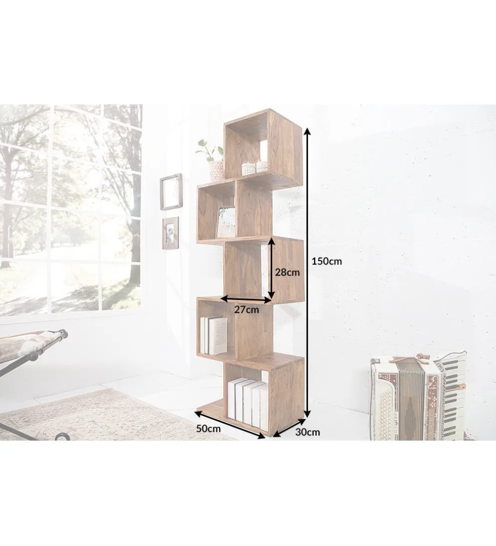 Regał FINICE Makassar 150 cm drewno sheesham