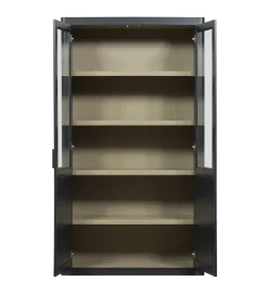 Regał GUNNAR 217 cm drewno sosny czarny mat