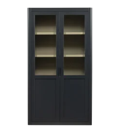 Regał GUNNAR 217 cm drewno sosny czarny mat