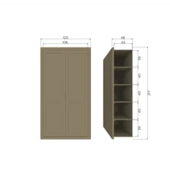 Regał GUNNAR 217 x 120 cm czarny mat