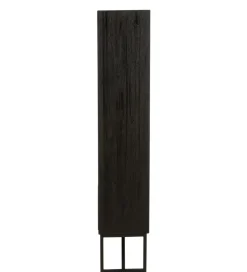 Regał HERTAB 158 cm drewno teak czarny