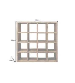 Regał IRON CRAFT 160 x 156 cm drewno mango naturalny