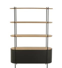 Regał IVY 173 cm naturalny czarny