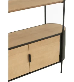 Regał IVY 173 cm naturalny czarny