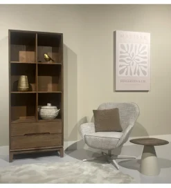 Regał KORTE 200 cm drewno mango brązowy