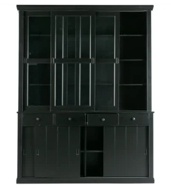 Regał LAGOS 214 cm drewno sosny czarny