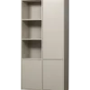Regał MEGGY 108 cm drewno sosny szary prawostronny