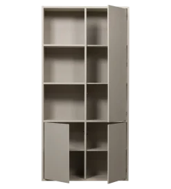 Regał MEGGY 108 cm drewno sosny szary prawostronny